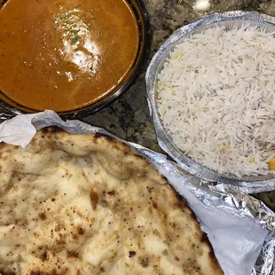 Chicken Tikka Masala, Garlic Nan Bread