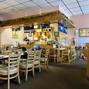 the interior of a restaurant