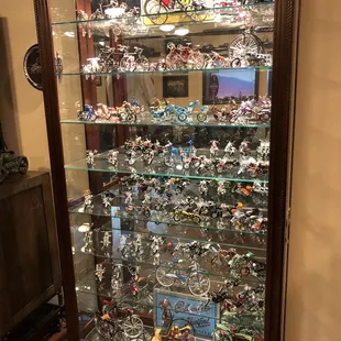 Miniature antique display- one of my guests favorite