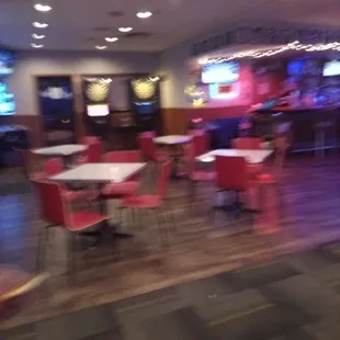 Fun bar area with dart boards if bowling isn't  your thing