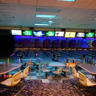 a bowling alley