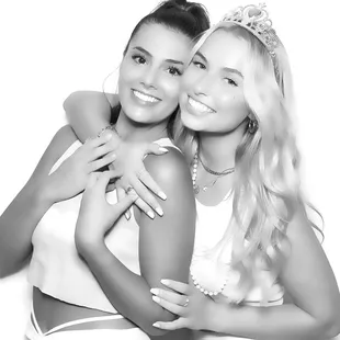 black and white glam