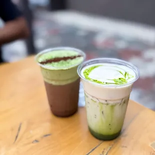Matcha Einspanner + Matcha Choco Forest