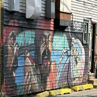 Mural on the side of the building