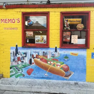 Memo&apos;s Hot Dogs in Pilsen Chicago.