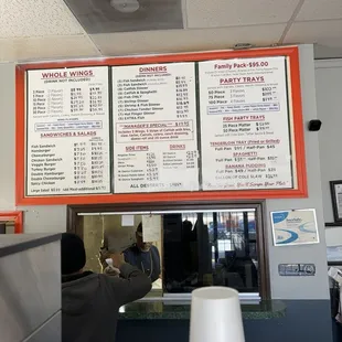 Updated menu January 2025. The 5 pc rings up as a 6pc.