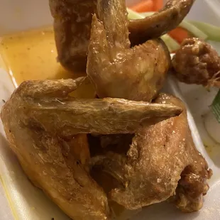 Honey glaze.. very weird flavor.