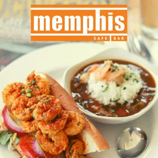 Shrimp PoBoy with Gumbo