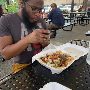 Kicking it with my bro at the park for lunch!