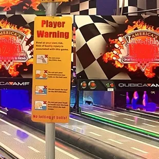 Proof the lanes did not have bumpers that worked