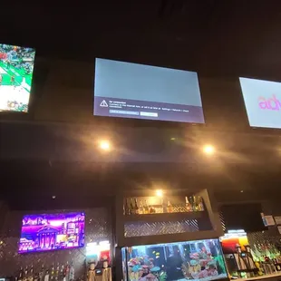 tvs above bar