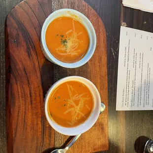 Complimentary tomato soup. Very tasty!