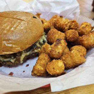 Smoked Cheeseburger and Tots