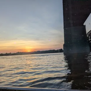 Beautiful sunset on the Mississippi River