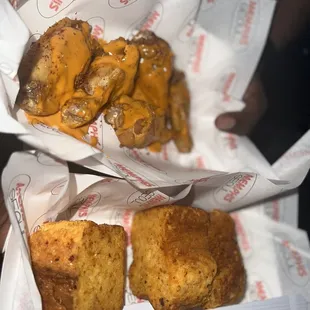 5-Piece Hot Wings and Korean Cornbread