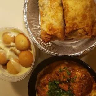 a variety of food items