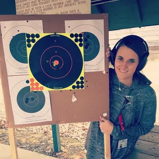 First time for the wife on the 100 yard rifle range