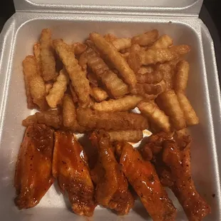 Hot lemon pepper Wing Combo Five Pieces