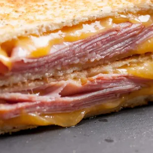 Triple Cheese Ham Toasted Grilled Sandwich