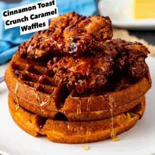 Double Glazed Caramel Waffle &amp; 3 Tenders