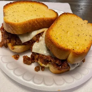 Miami Toasted Cheese Sloppy Joe Sandwiches
