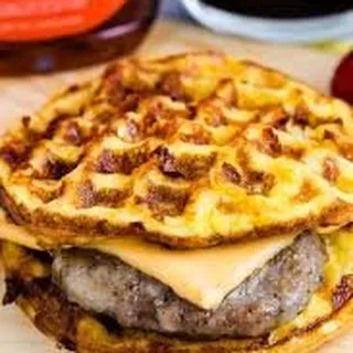 Double Waffle Angus season burger