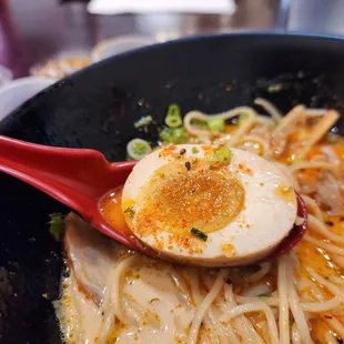 Tokushima Ramen - egg is nice &amp; gooey.