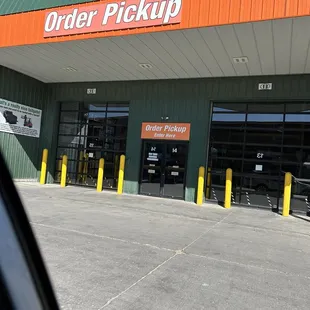 Order pick up door