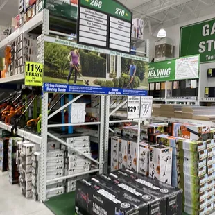 a variety of products in a store