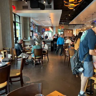 a view of the dining area