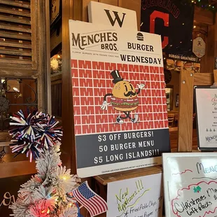 $5.00 long islands on Wednesdays &amp; $3 off burgers! (Dec 2022)