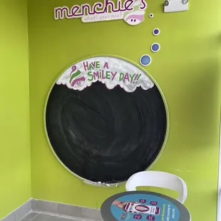 A chalk board for kids to draw on :)