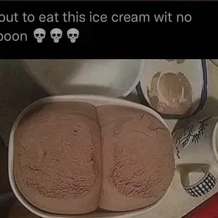 two slices of ice cream in a dish