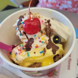 an ice cream sundae