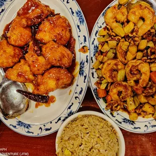two plates of food