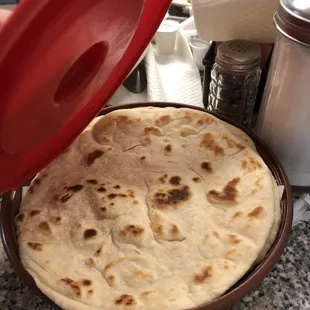a tortilla in a bowl