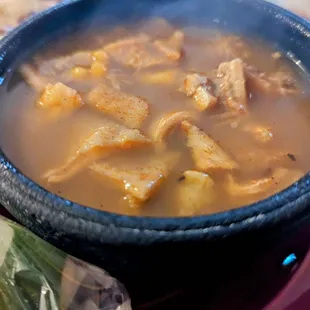 Steaming hot menudo