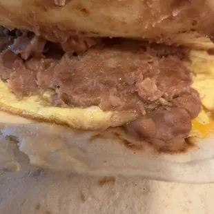 Beam and cheese with egg so yum!