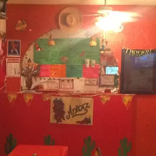 a mexican themed dining room