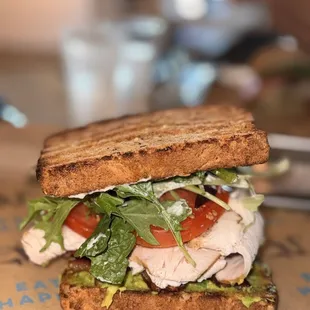Turkey farm club on TOASTED bread !