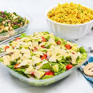 a variety of salads