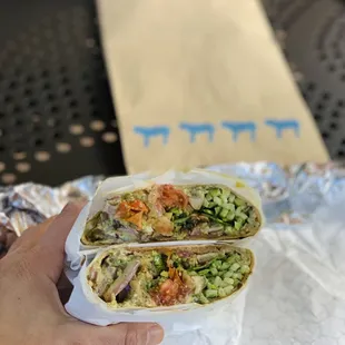 Roasted Mushroom Shawarma Wrap - so good! But a bit messy!