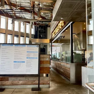 the inside of a restaurant