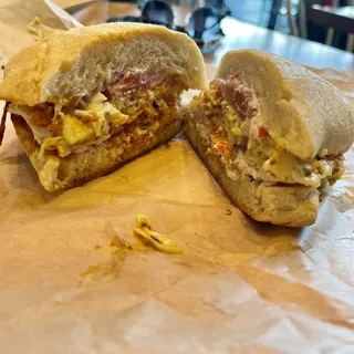 "Not So Fried" Chicken Sandwich - Salad Style!