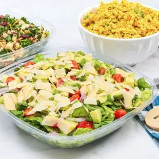 a variety of salads