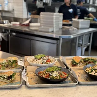 Nice looking Sandwiches and salads