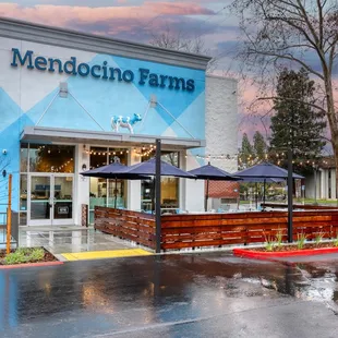 the front of the building