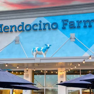 the front of the building