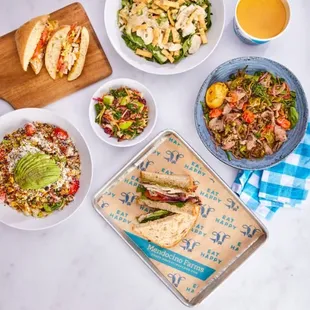 a variety of food items