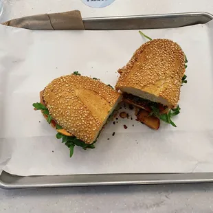 Hot Honey Peach and Prosciutto Sandwich